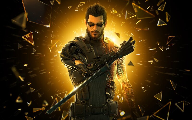 Cyborg Man with Sword — Black