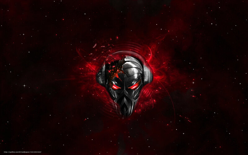cyborg mask in space