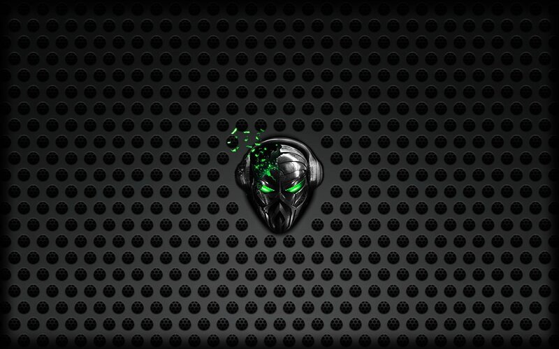 Cyborg Mask with Headphones — Black