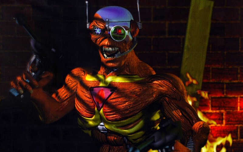 cyborg monster with gun