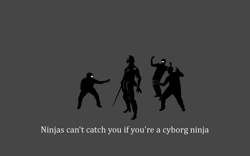 cyborg ninja silhouette
