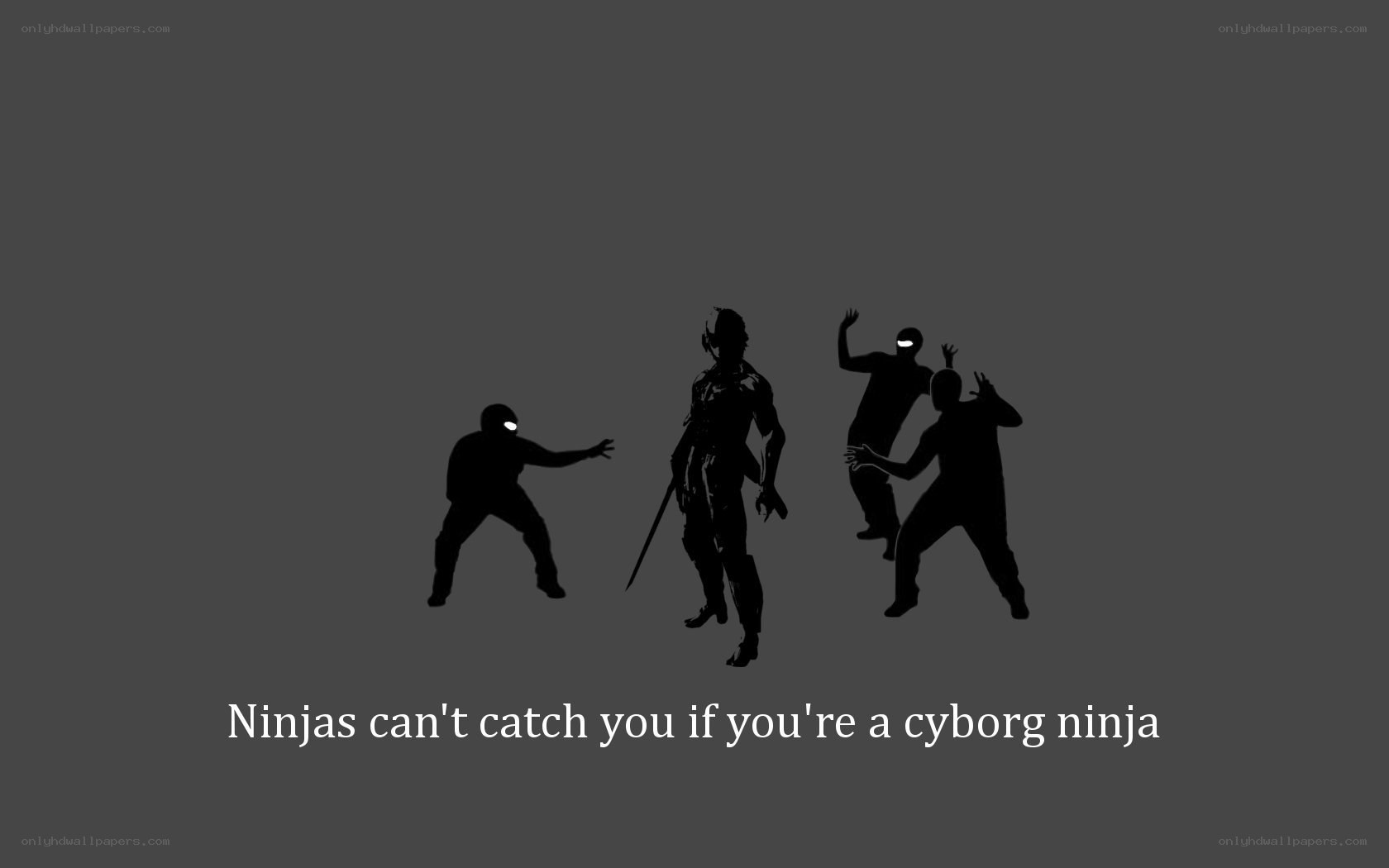 cyborg ninja silhouette
