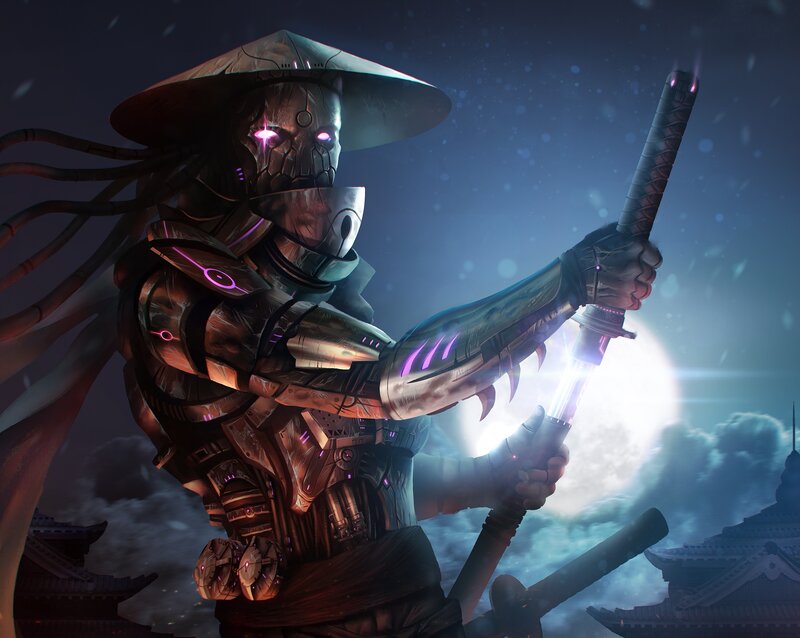 Cyborg Ninja Warrior — Blue