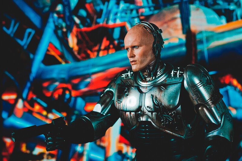 Cyborg Police Officer — Blue