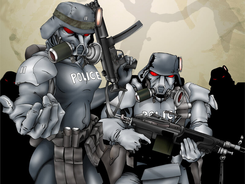 cyborg police officers