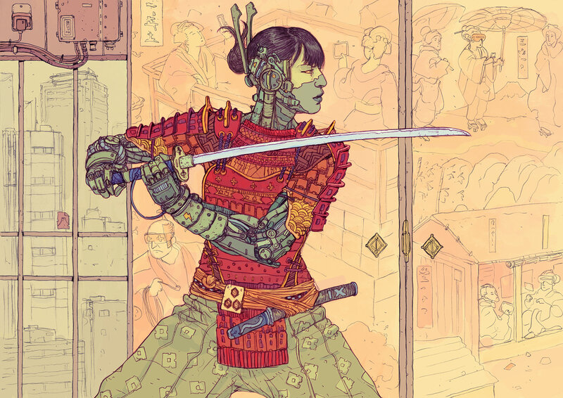 Cyborg Samurai Warrior