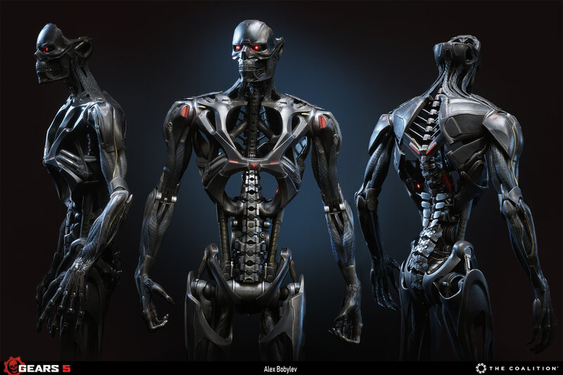 Cyborg Skeleton Model — Black
