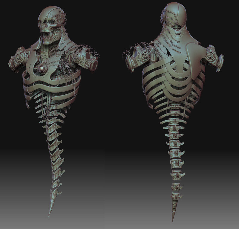 cyborg skeleton model