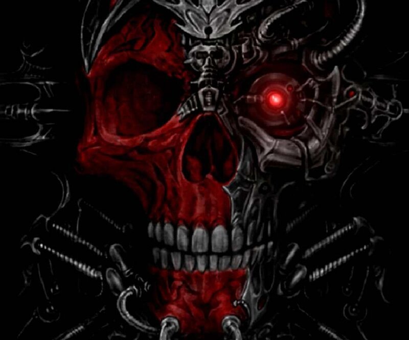 Cyborg Skull — Black