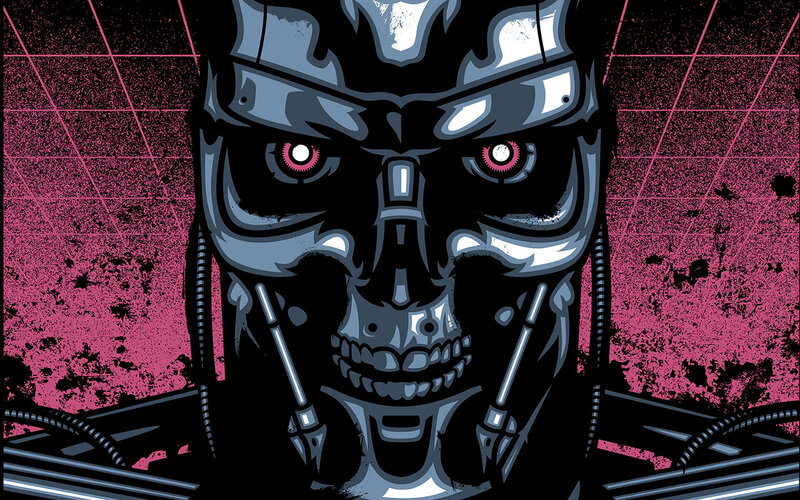 Cyborg Skull Head