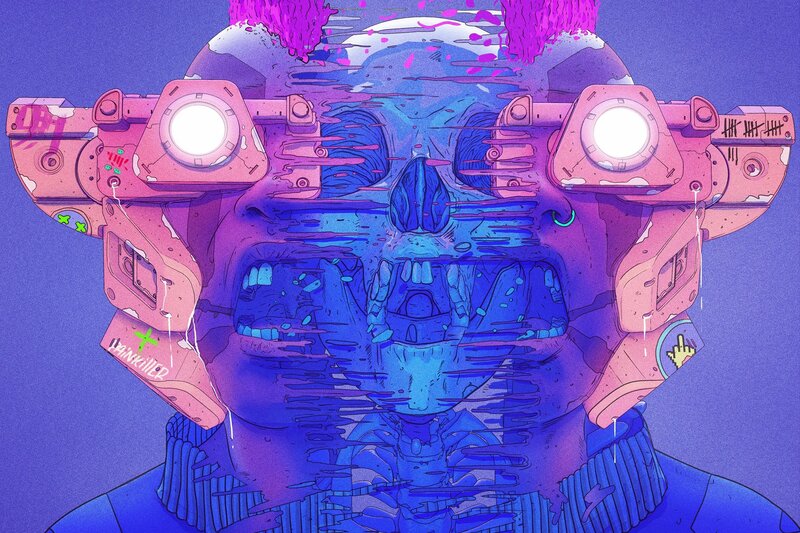 Cyborg Skull with Goggles