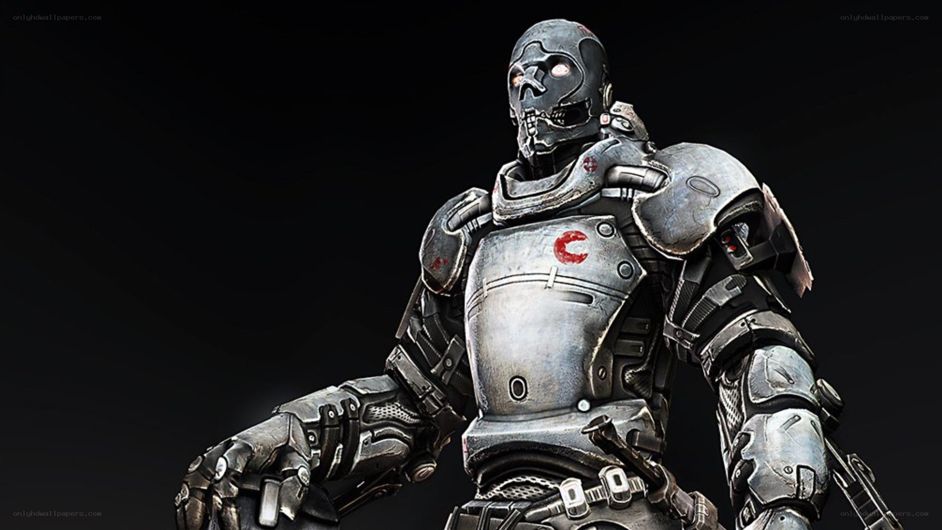 cyborg soldier in armor