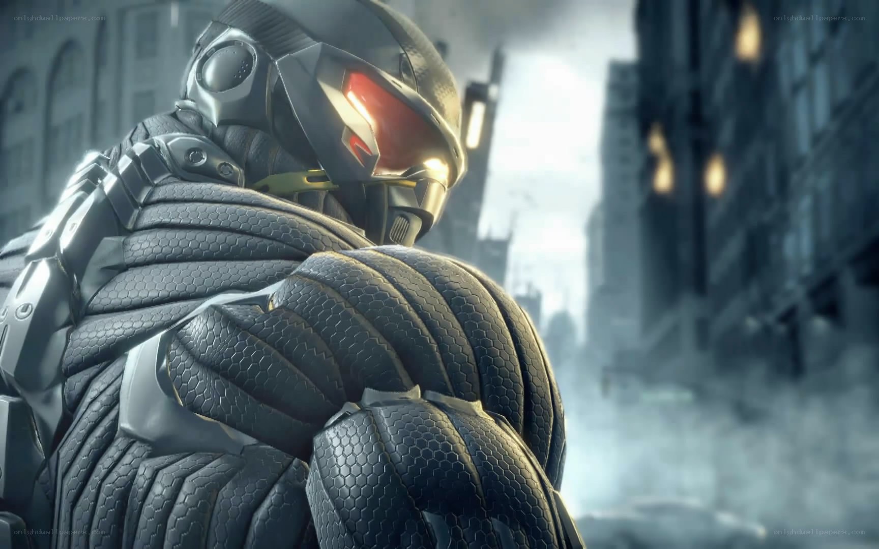 cyborg soldier in city