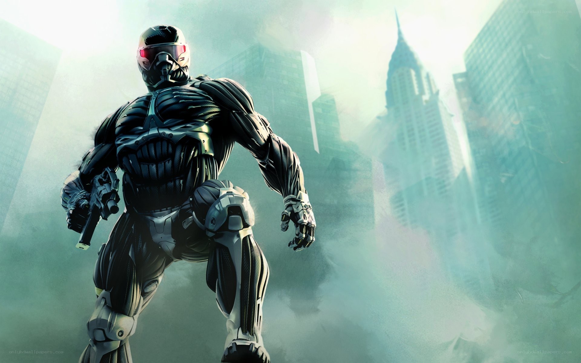 cyborg soldier in city