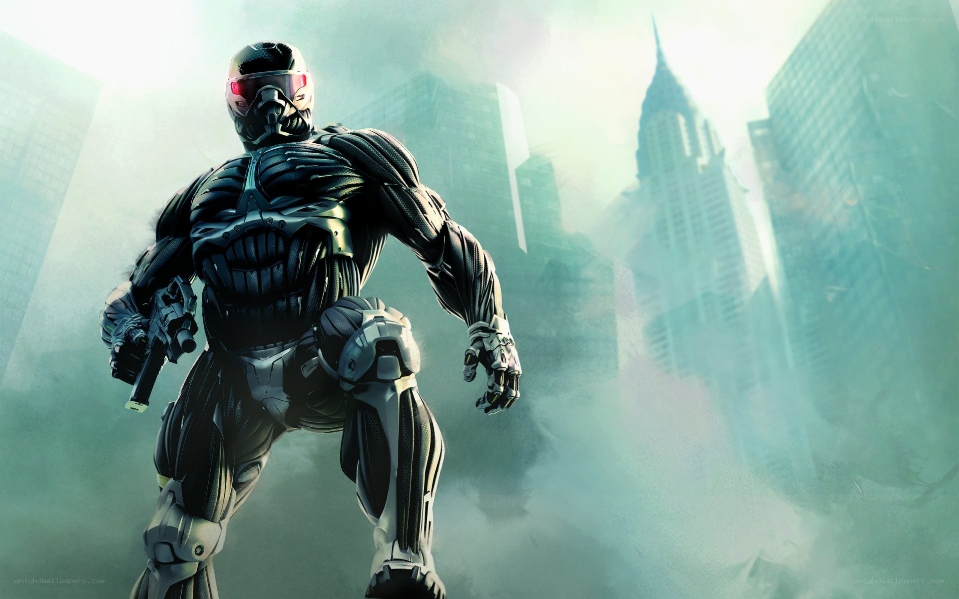 cyborg soldier in city