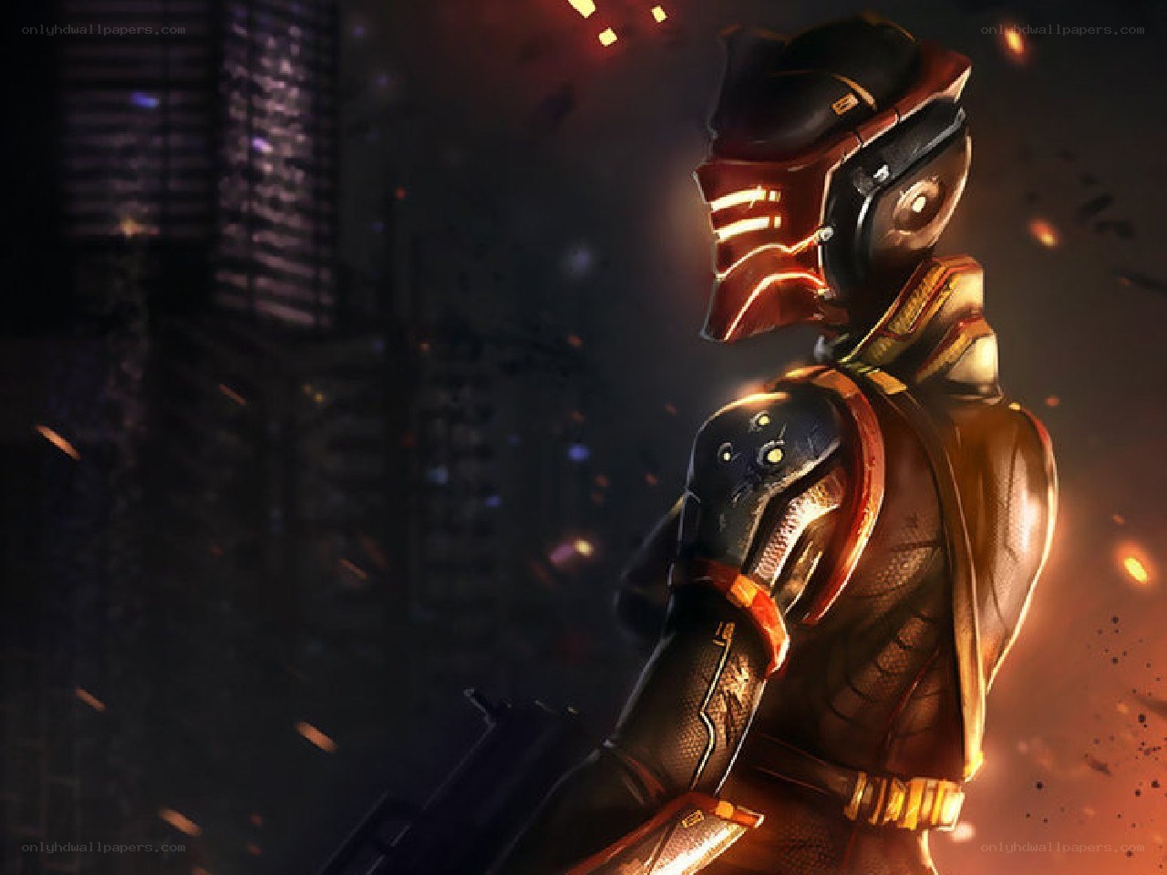 cyborg soldier in combat