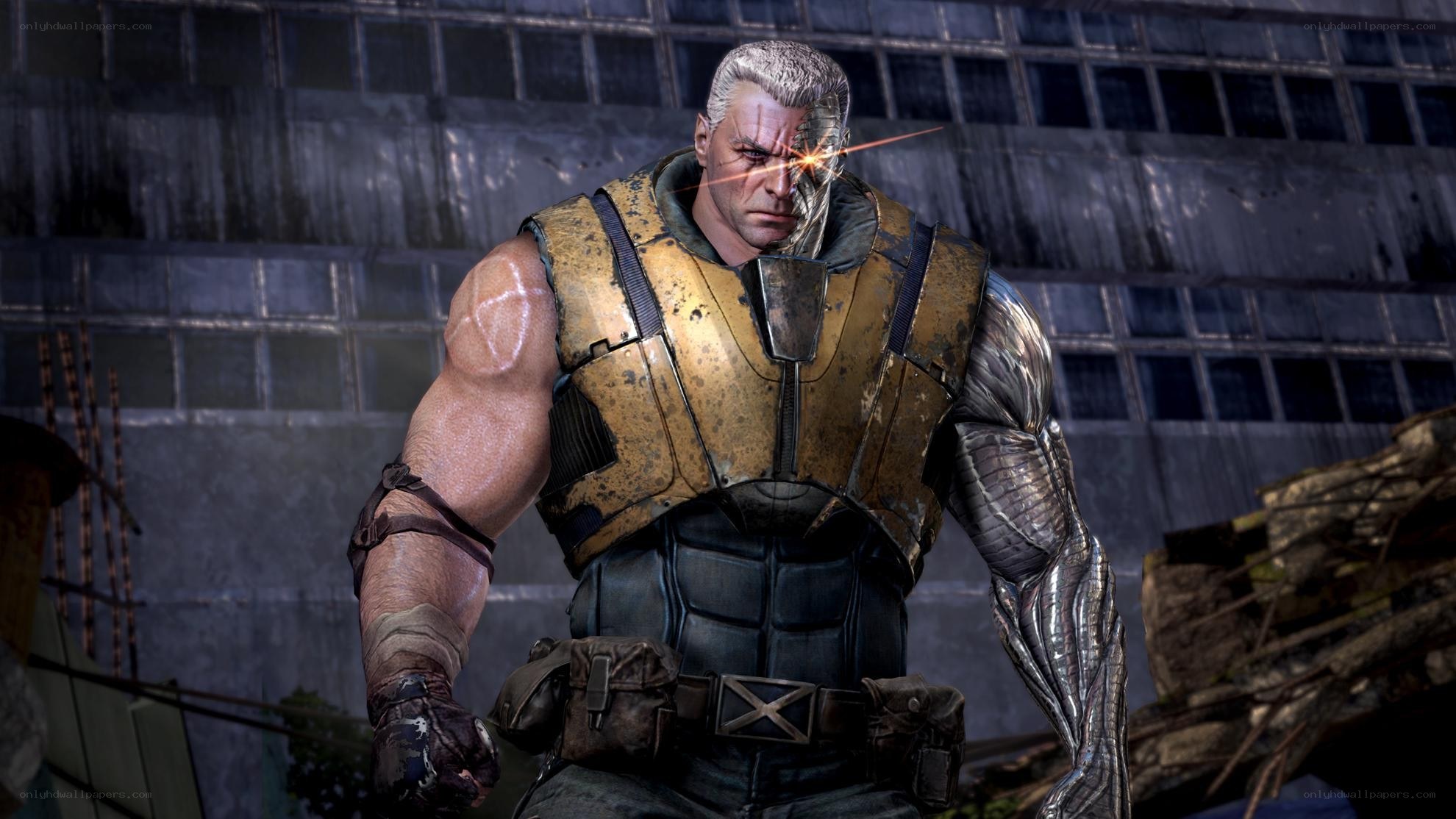 Cyborg soldier in combat gear