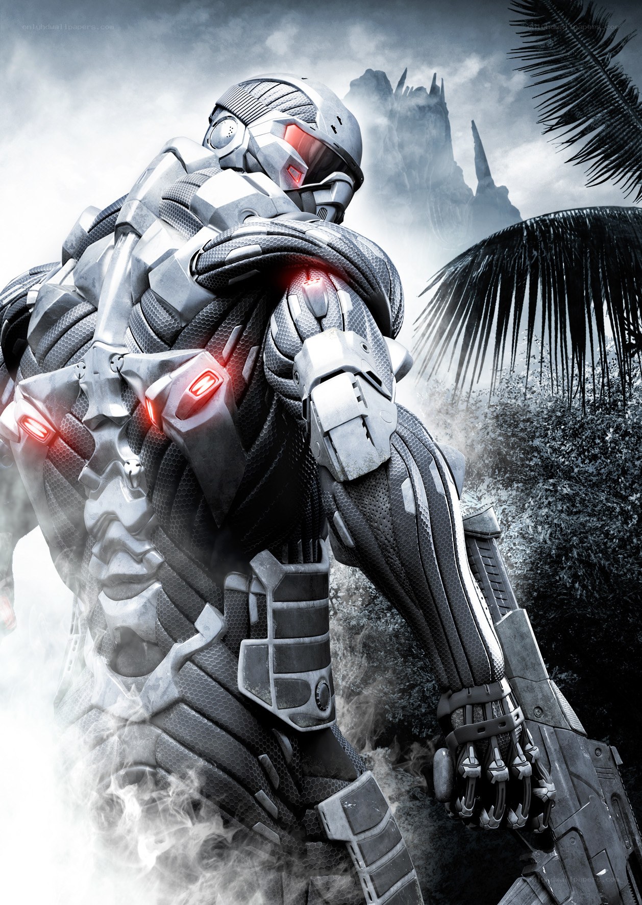 cyborg soldier in jungle
