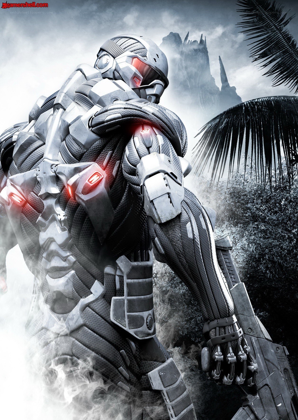 cyborg soldier in jungle