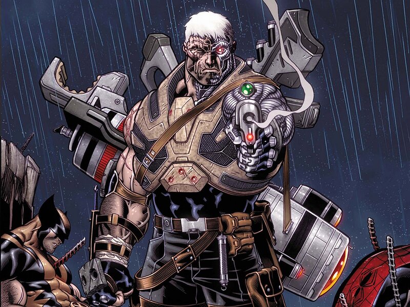 Cyborg Soldier in Rain — Blue