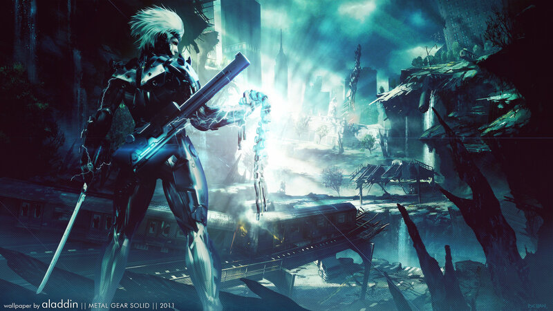 Cyborg Soldier in Ruins — Blue