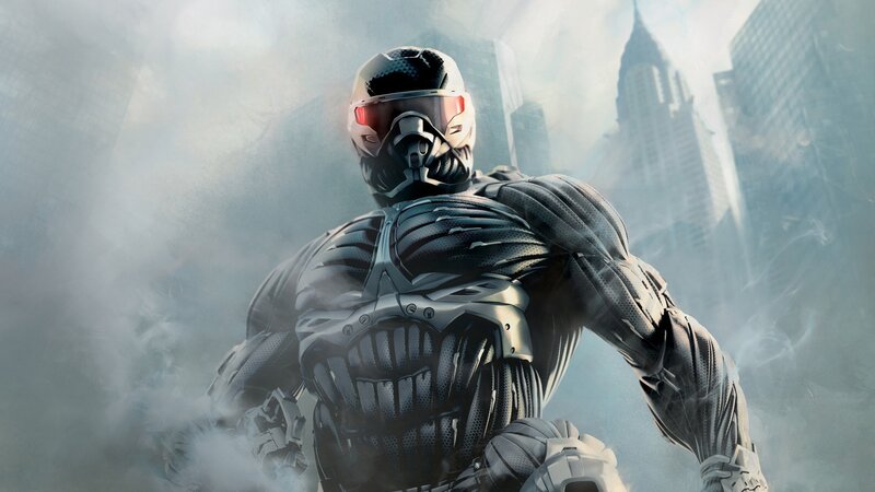 cyborg soldier in smoky city