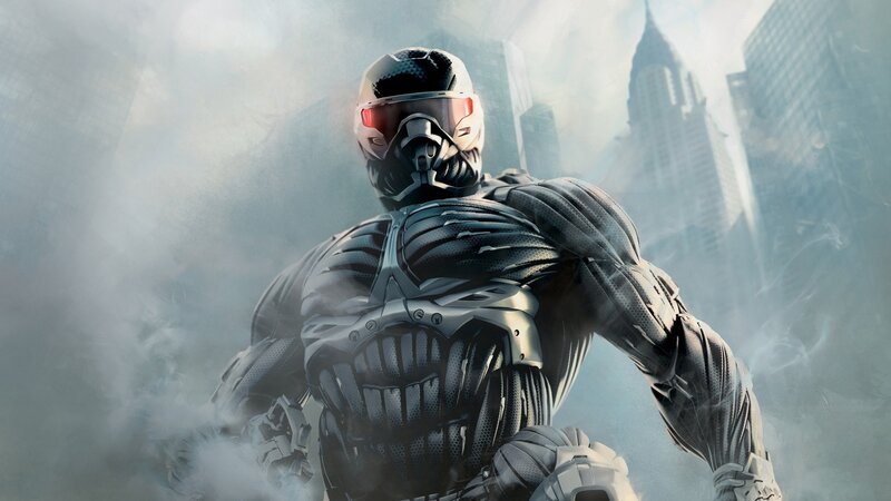 cyborg soldier in smoky city