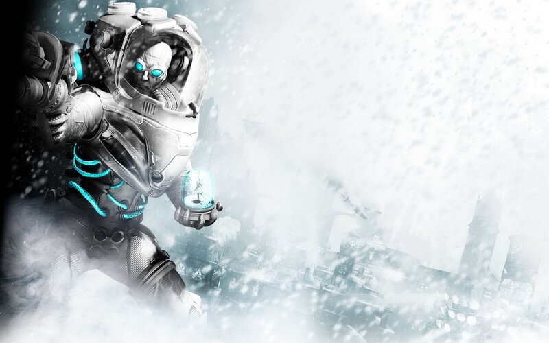 Cyborg Soldier in Snow — White