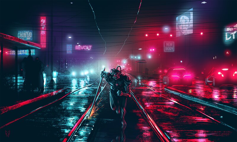 Cyborg Soldier Running