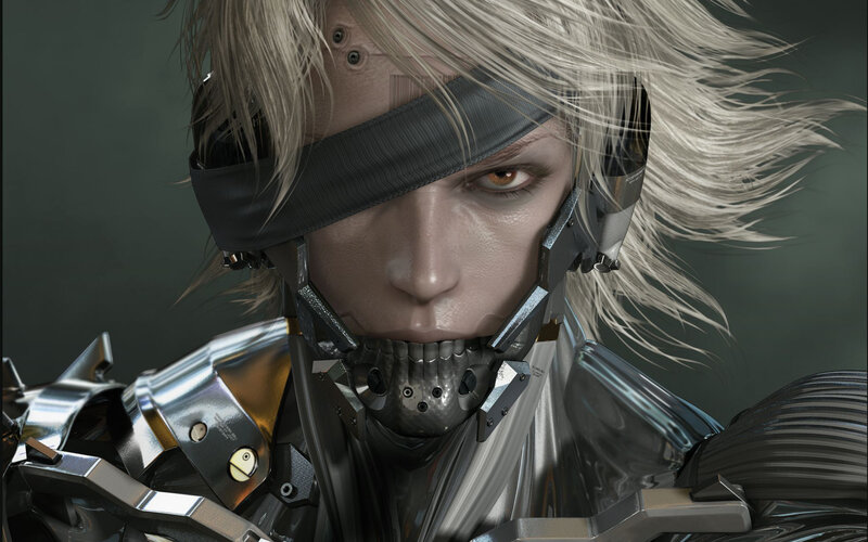 Cyborg Soldier with Blonde Hair — Gray