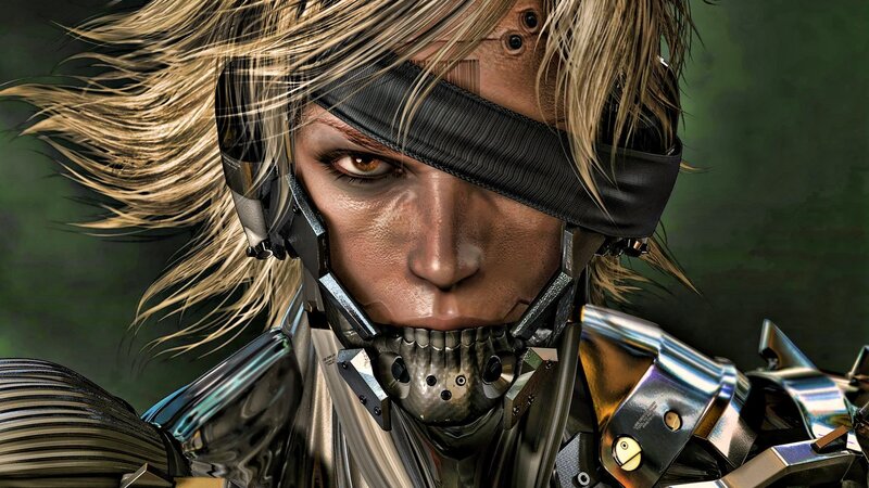 Cyborg Soldier with Blonde Hair — Green