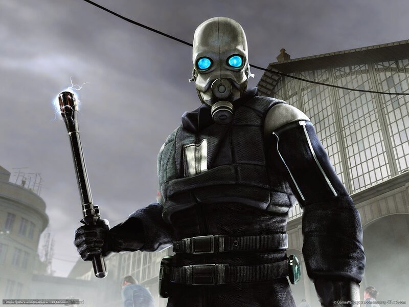 cyborg soldier with electric baton
