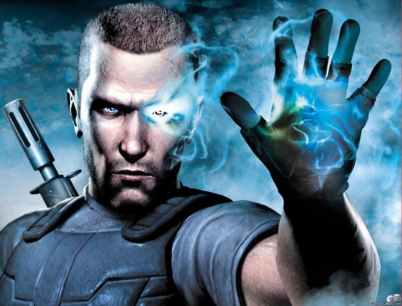 cyborg soldier with energy hand
