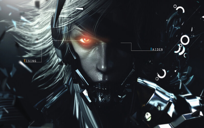 Cyborg Soldier with Glowing Eye — Black