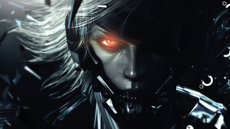 Cyborg Soldier with Glowing Eyes — Black