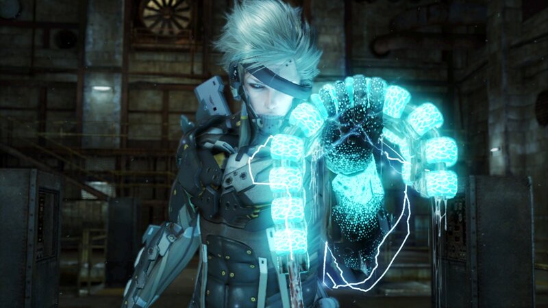 Cyborg Soldier with Glowing Hand — Blue