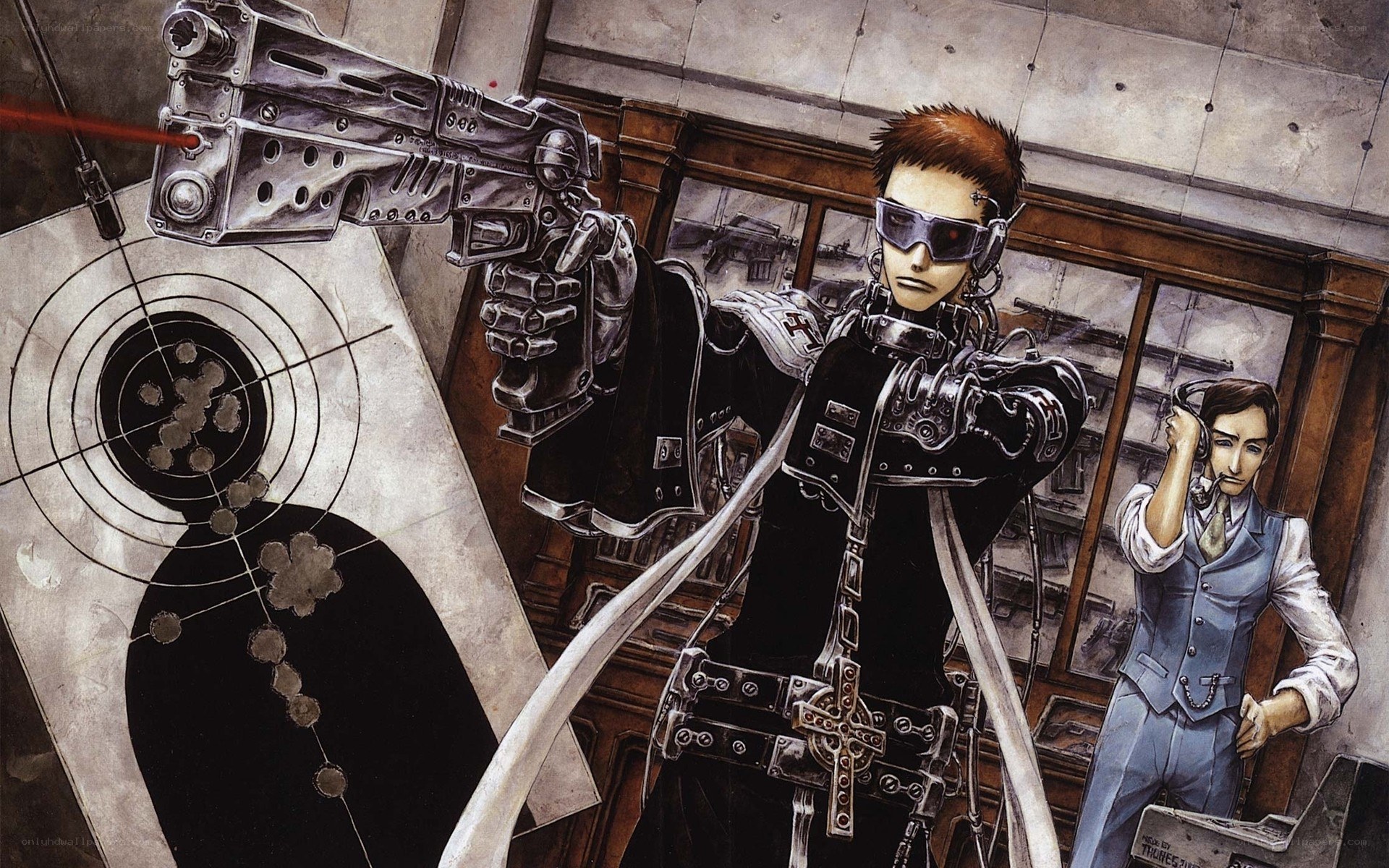 cyborg soldier with gun