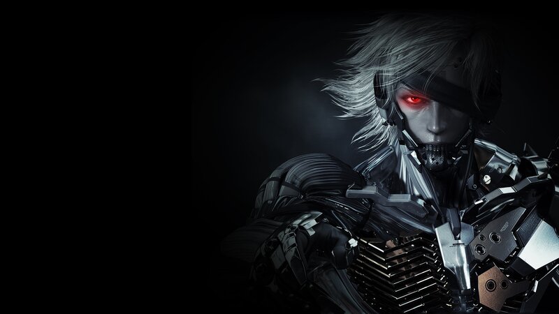 Cyborg Soldier with Red Eye — Black, Dark, Dramatic