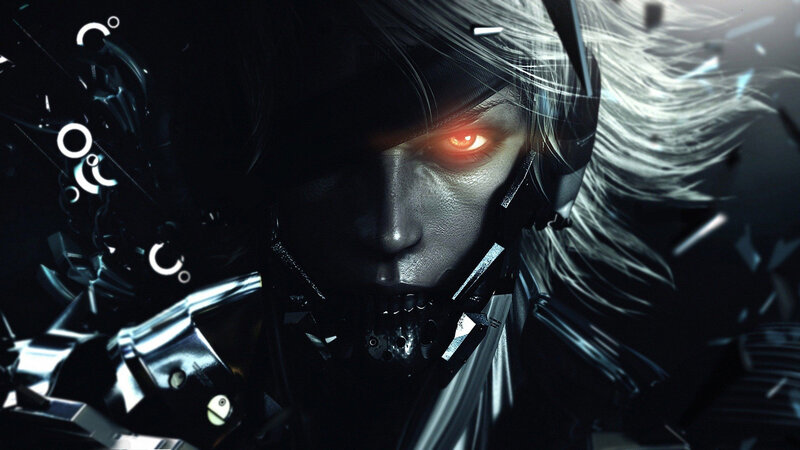 Cyborg Soldier with Red Eye — Black, Dark, Intense