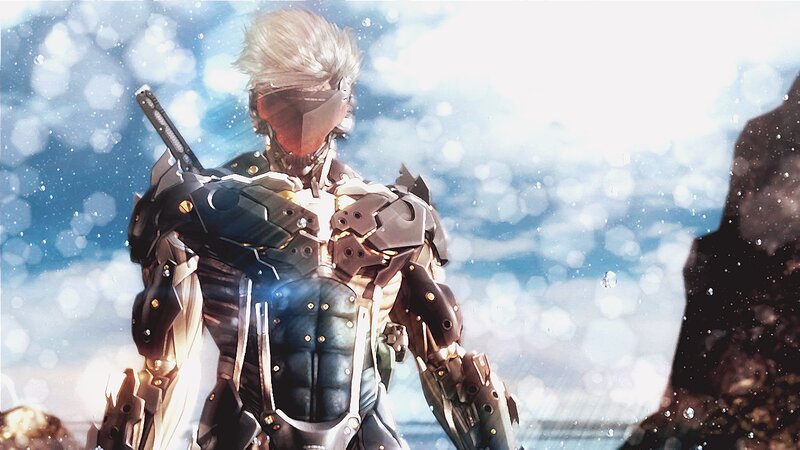 Cyborg Soldier with Sword — Blue, Dramatic