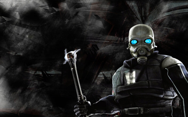 cyborg soldier with weapon