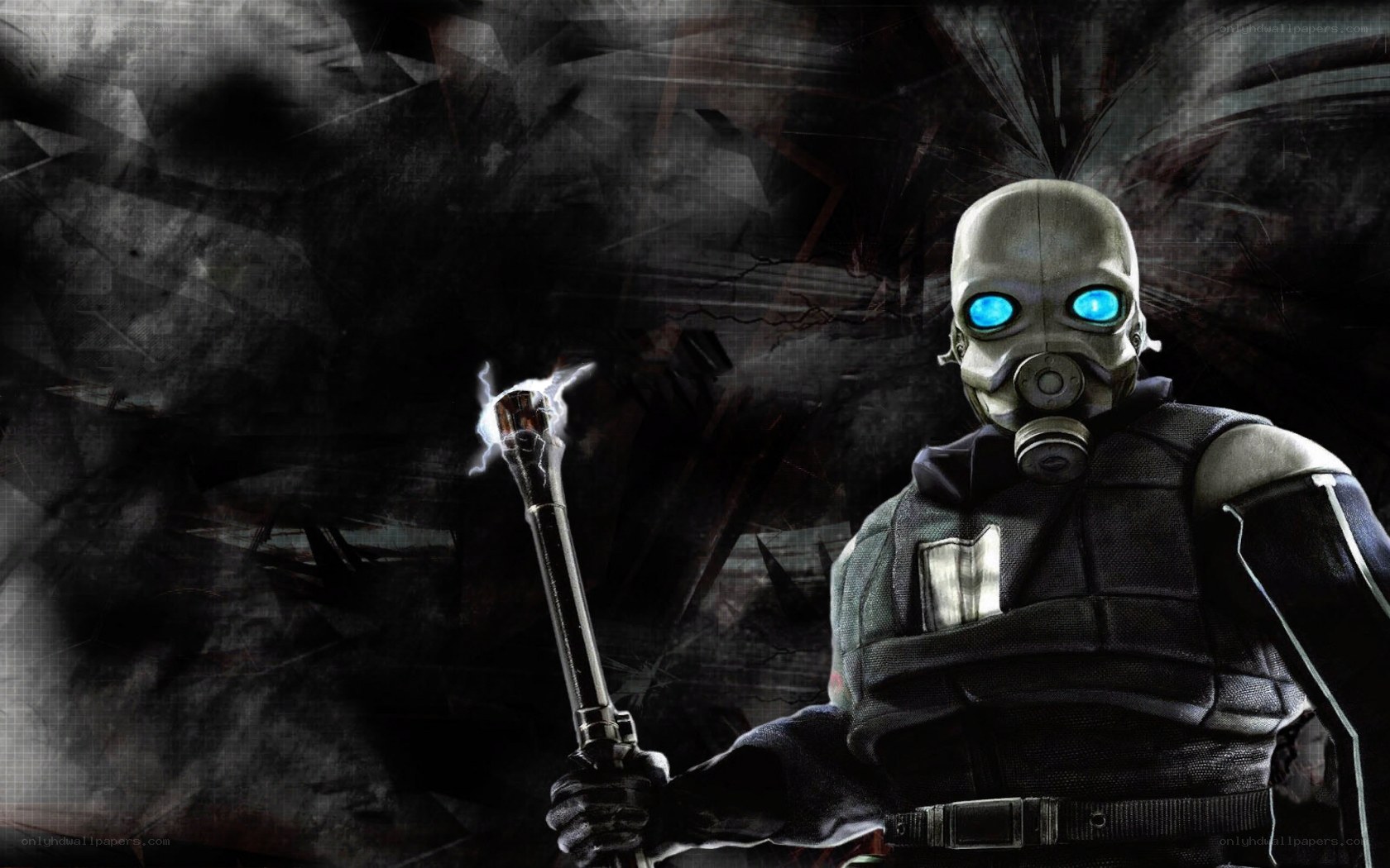 cyborg soldier with weapon