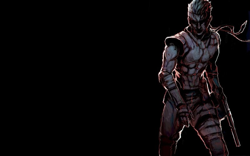 Cyborg Soldier with Weapon — Black, Dramatic, Digital Art, Armor