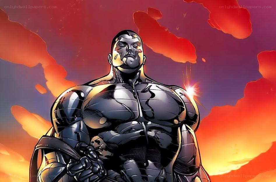 cyborg superhero stands strong