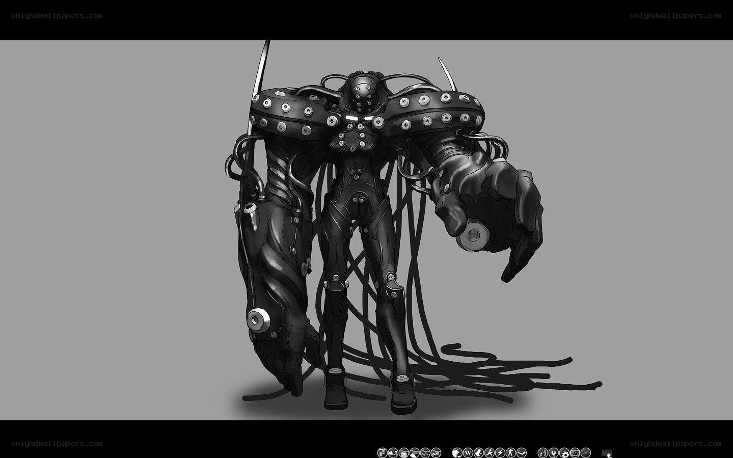 cyborg warrior concept art