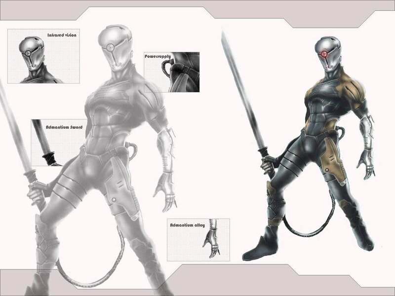 cyborg warrior concept art