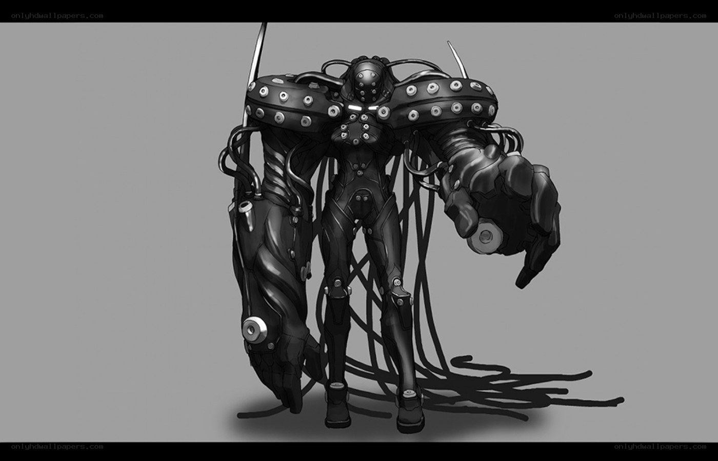 cyborg warrior concept art