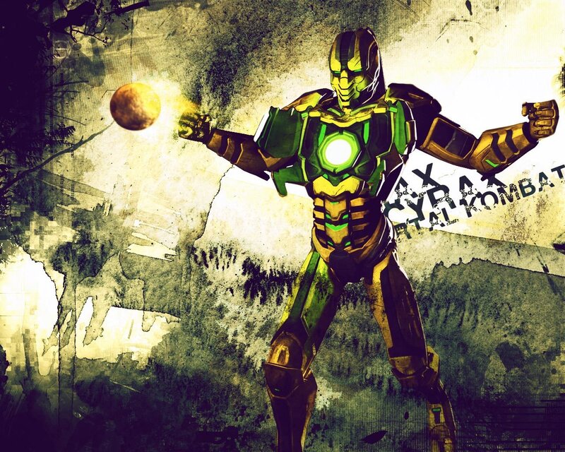 Cyborg warrior in action