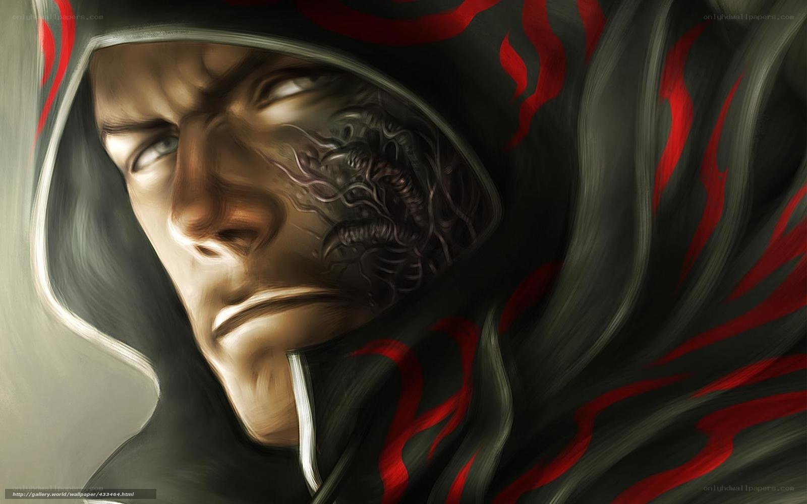 cyborg warrior in hood