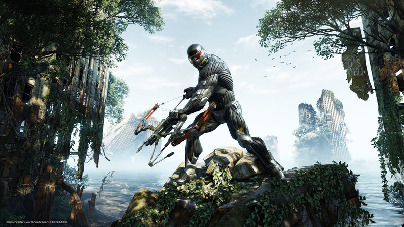 cyborg warrior in overgrown ruins